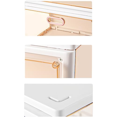 Premium Clear Stackable Shoe Storage Box Easy Assembly, Foldable, Space-Saving Storage Boxes for Shoe Display and Clothing Organization