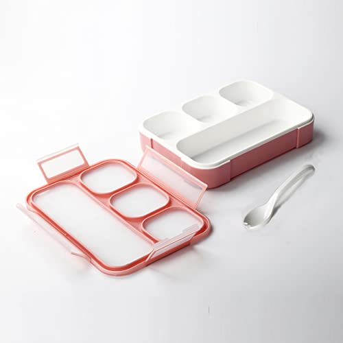 Lunch Box Children with 4-compartments,Leak-proof Kindergarten Bentobox with partition 1000ML Sustainable