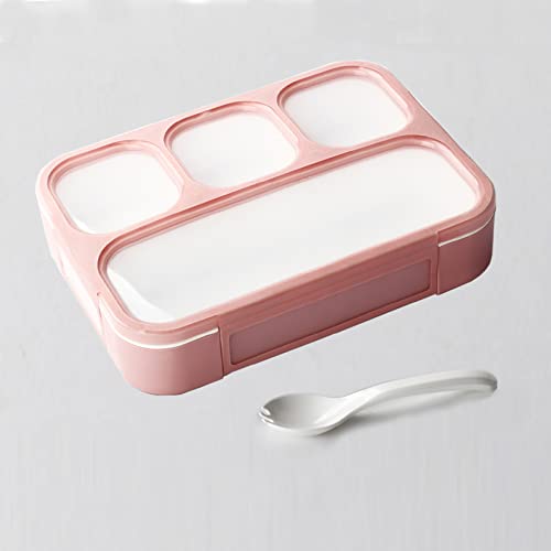 Lunch Box Children with 4-compartments,Leak-proof Kindergarten Bentobox with partition 1000ML Sustainable