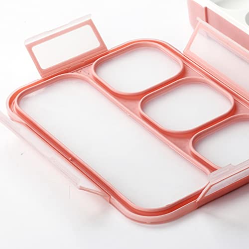 Lunch Box Children with 4-compartments,Leak-proof Kindergarten Bentobox with partition 1000ML Sustainable