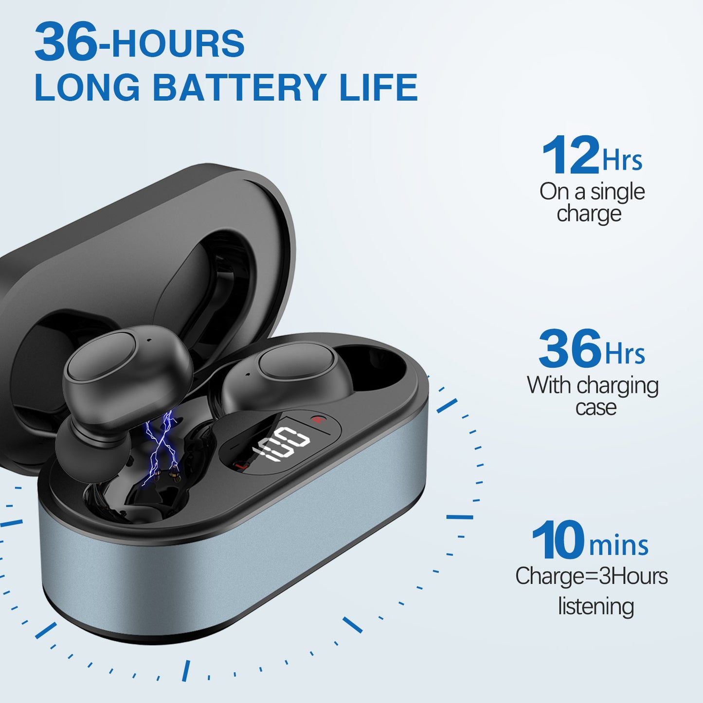 Auyeetek Sound Digital Device for Seniors, Rechargeable Sound Improver Device with Big Button Operation Earphone Easy to Use 6 White Eartips