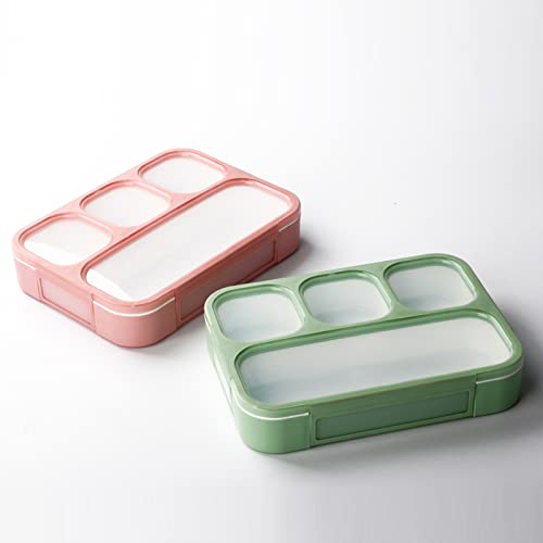 Lunch Box Children with 4-compartments,Leak-proof Kindergarten Bentobox with partition 1000ML Sustainable